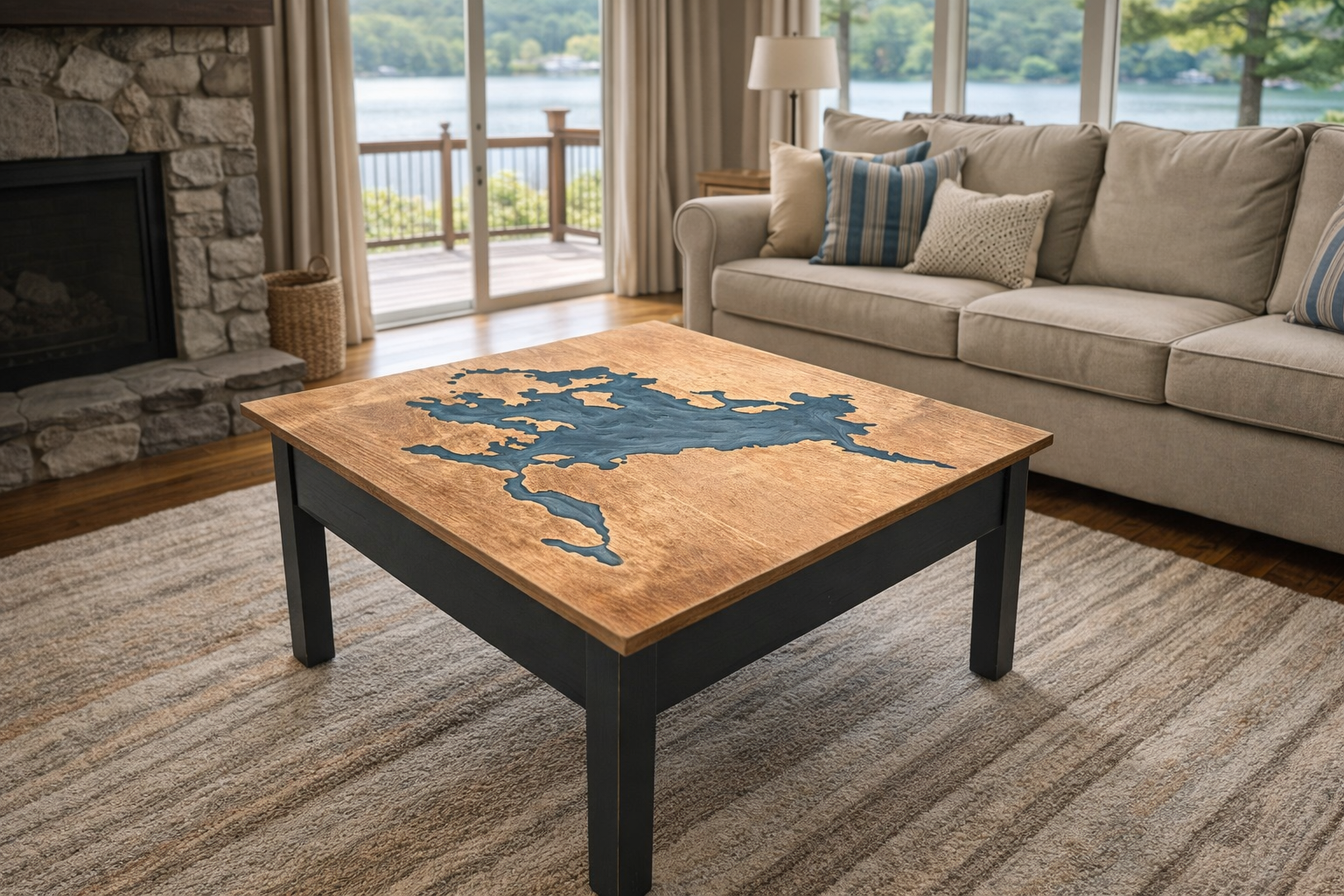 Epoxy Inlay Coffee Table